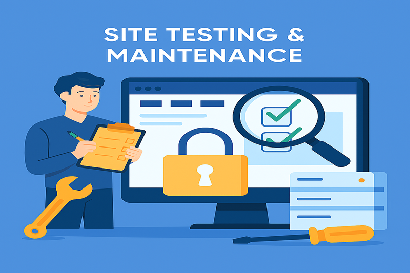 تست و نگهداری منظم سایت