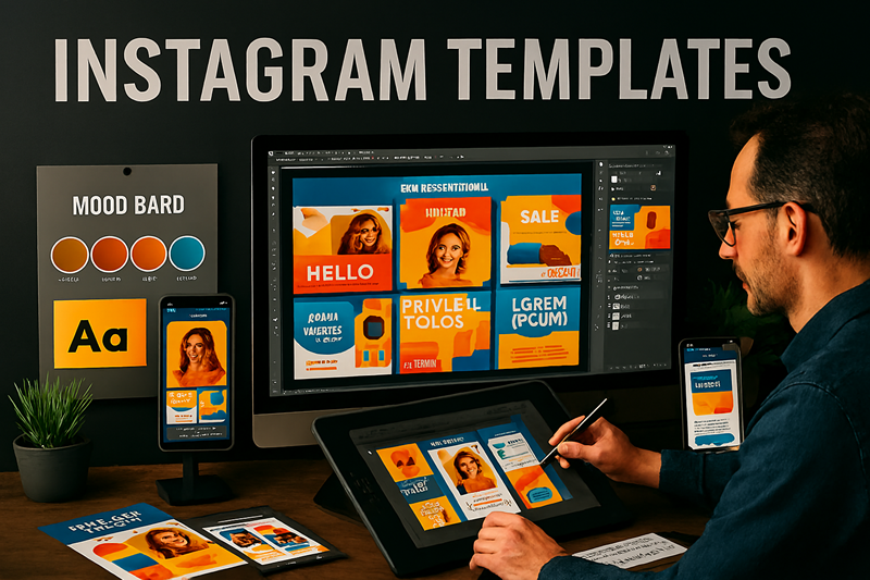 طراحی قالب اینستاگرام